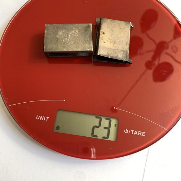 Vintage Sterling Silver Matchbox Holder Engraved "R" Pair of 2 23 grams - Picture 7 of 7